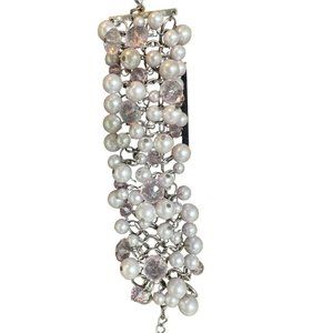 Vera Wang Cha-Cha Faux Pearl Bracelet -- 10"
